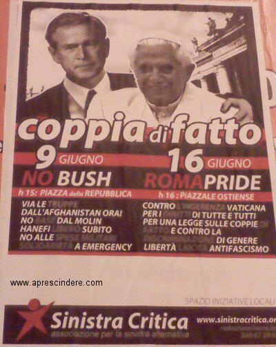 Coppia di fatto: Bush e Ratzinger