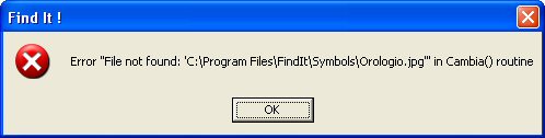 "Find It !" can't find a symbol